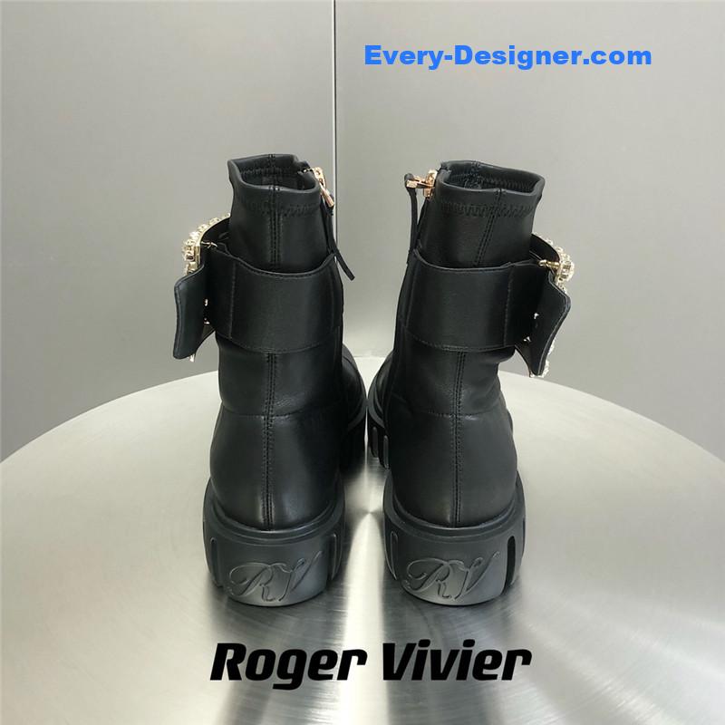 Roger vivor thick-soled stretch ankle boots