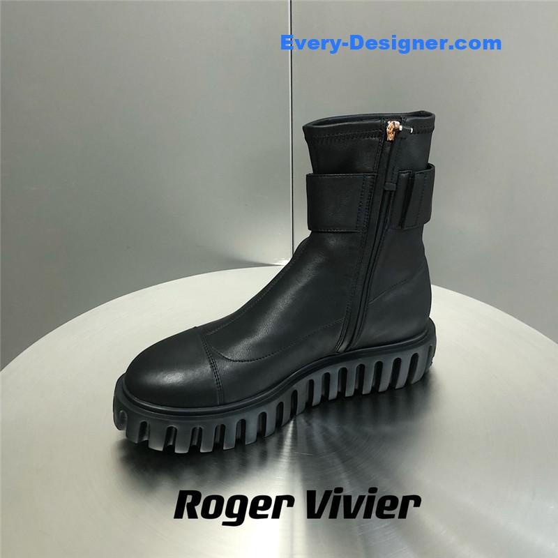Roger vivor thick-soled stretch ankle boots