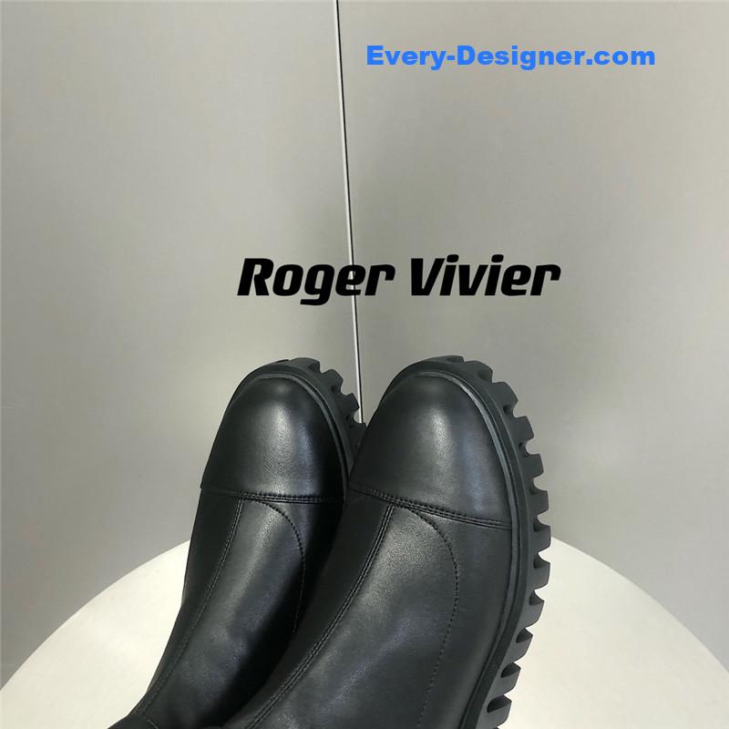 Roger vivor thick-soled stretch ankle boots