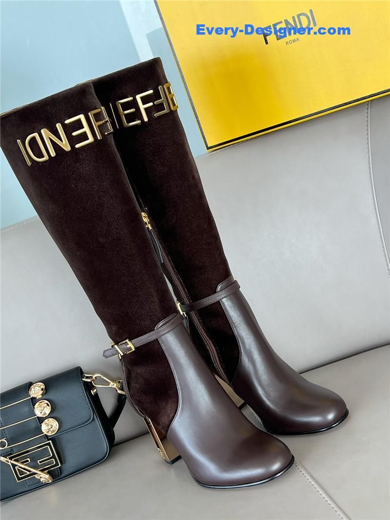 F**di autumn and winter delfina original calfskin high boots