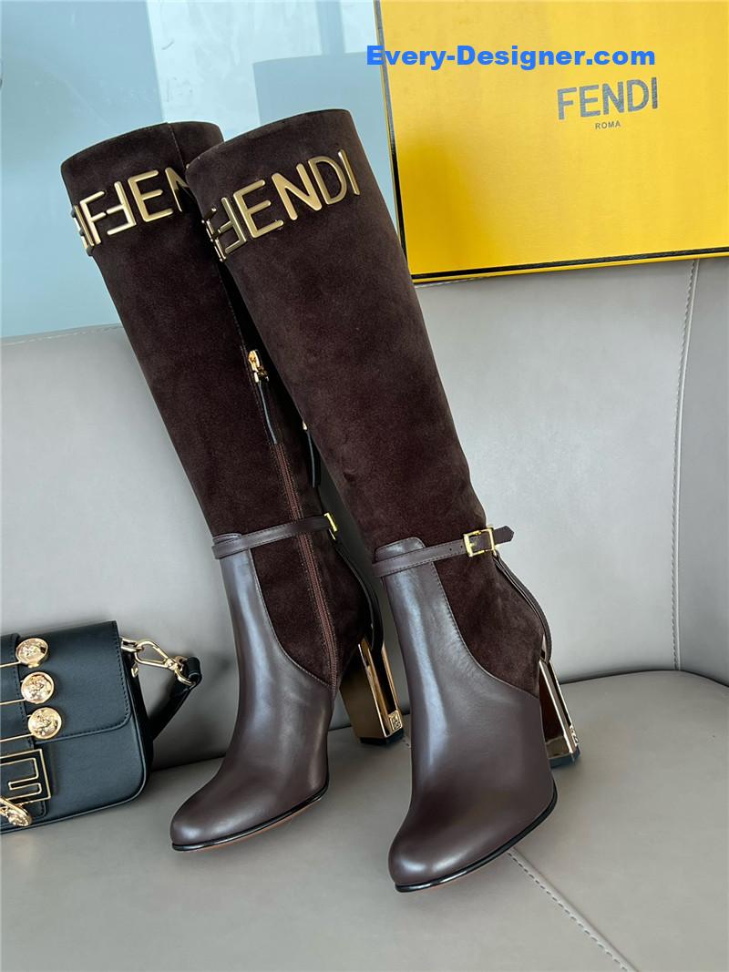 F**di autumn and winter delfina original calfskin high boots