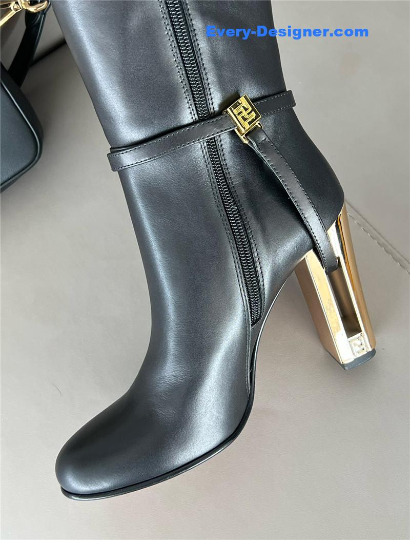 F**di autumn and winter delfina original calfskin high boots