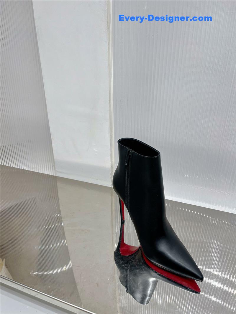 Chr1st1an louboutin high-heeled leather short boots