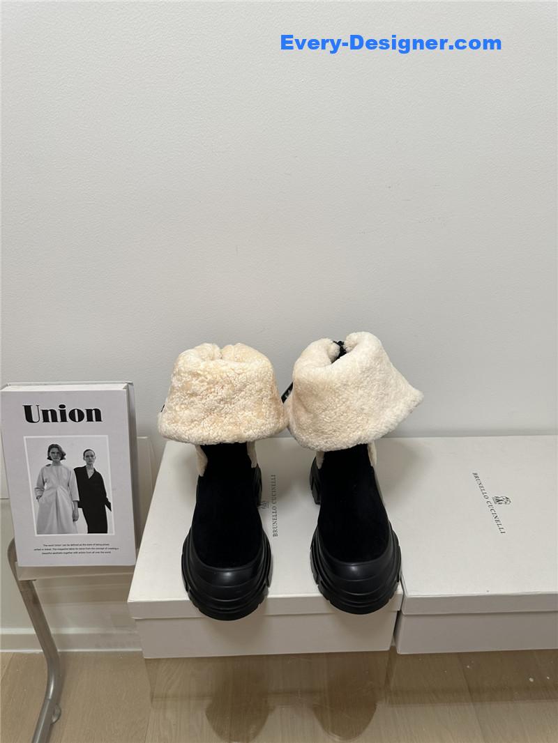 runello cinelli new wool ankle boots