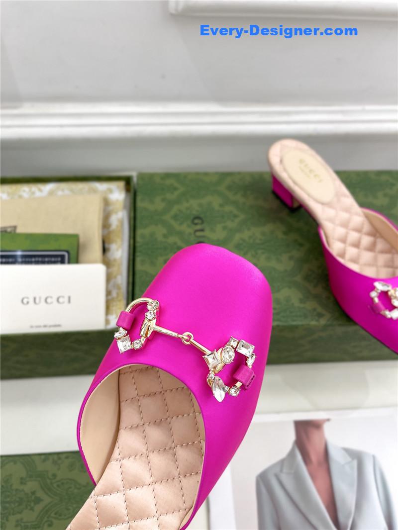 Gvc*1 new crystal horsebit mules