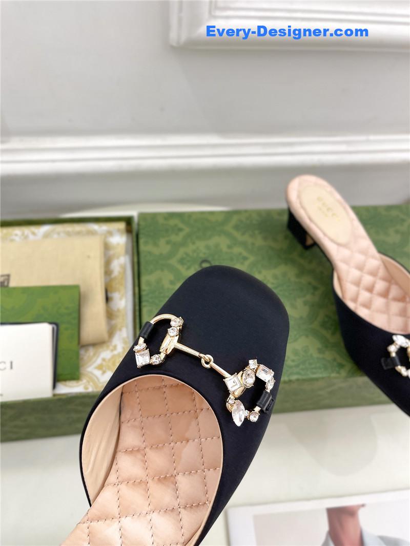 Gvc*1 new crystal horsebit mules