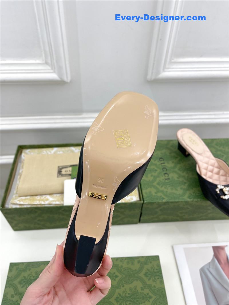 Gvc*1 new crystal horsebit mules