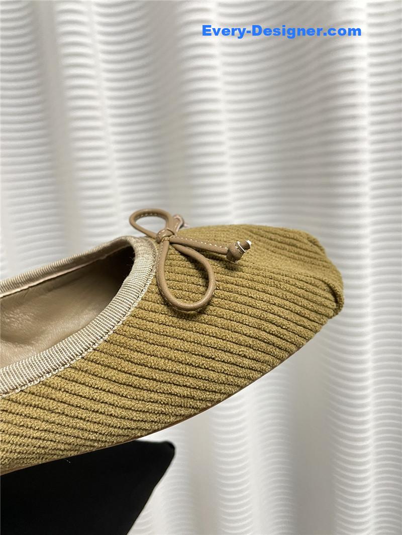 M1um1u women’s bow embellished original fabric ballet flats