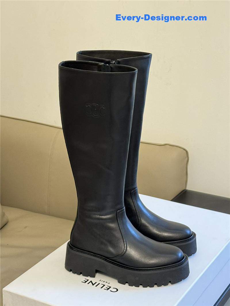 Ce1i*e autumn and winter thick sole knee boots