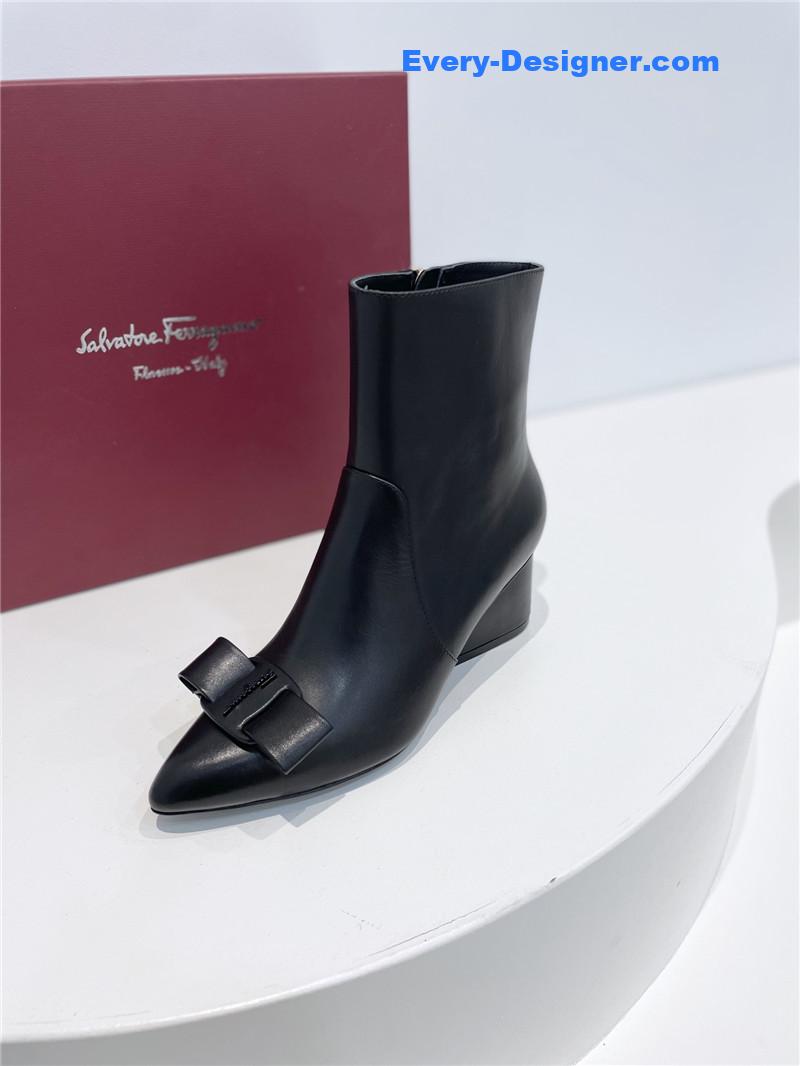 Salvatore Ferragamo Chelsea block heel boots