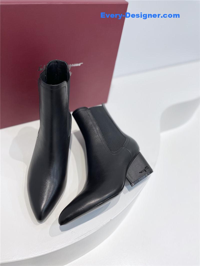 Salvatore Ferragamo Chelsea block heel boots