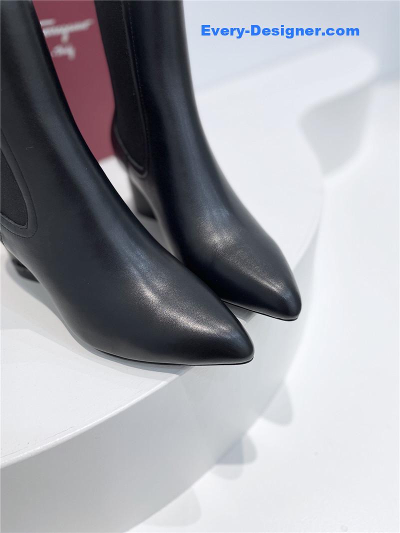 Salvatore Ferragamo Chelsea block heel boots