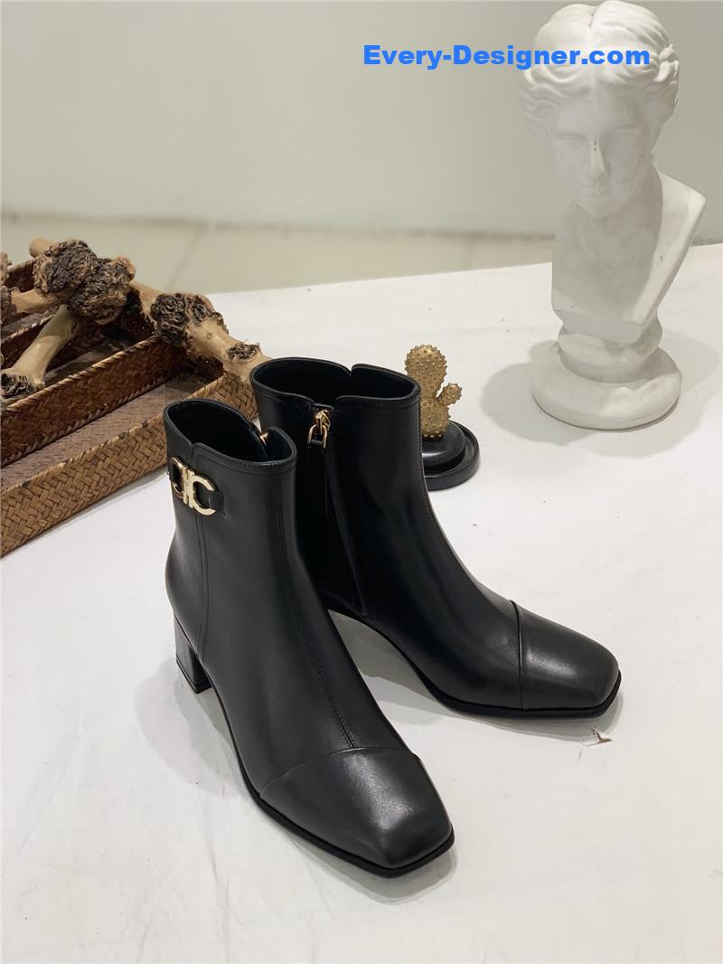 Salvatore Ferragamo block heel boots