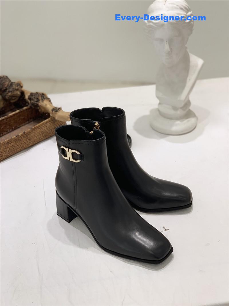 Salvatore Ferragamo block heel boots
