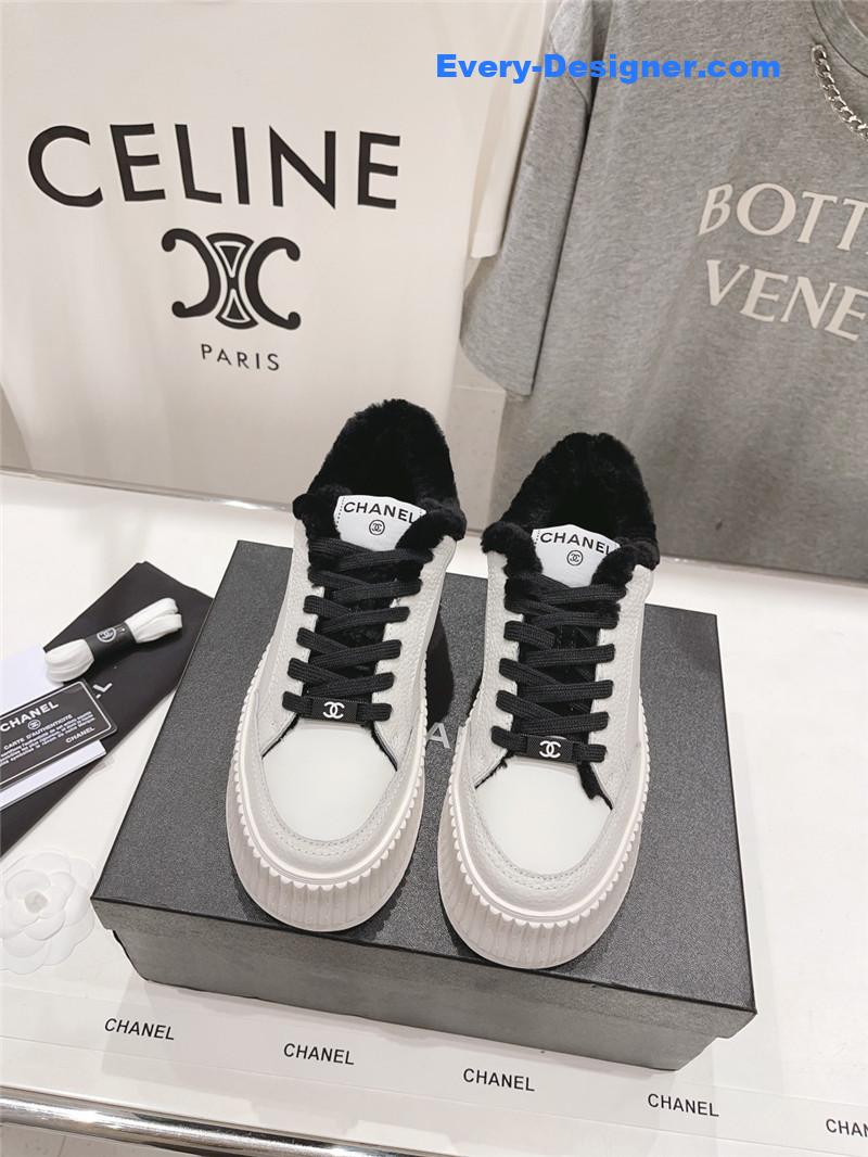 Ch**el panda colorblock thick-soled biscuit shoes