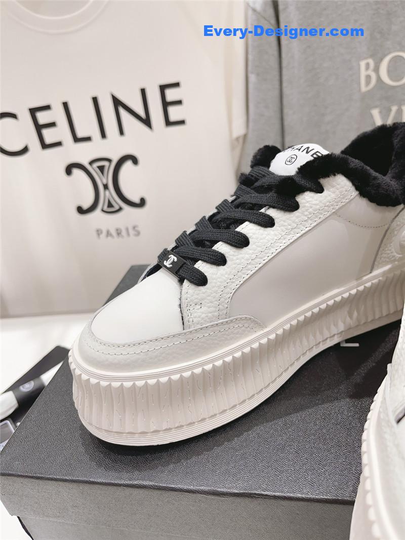 Ch**el panda colorblock thick-soled biscuit shoes