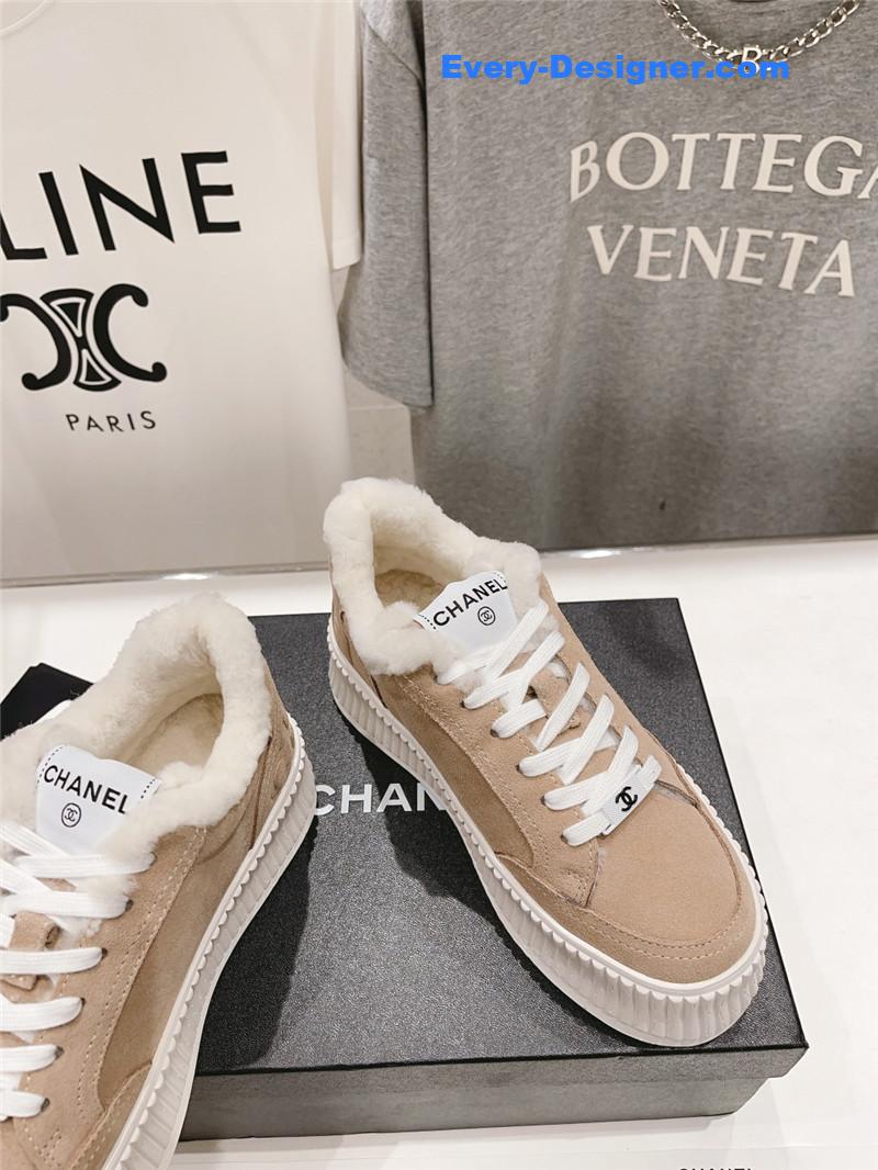Ch**el panda colorblock thick-soled biscuit shoes