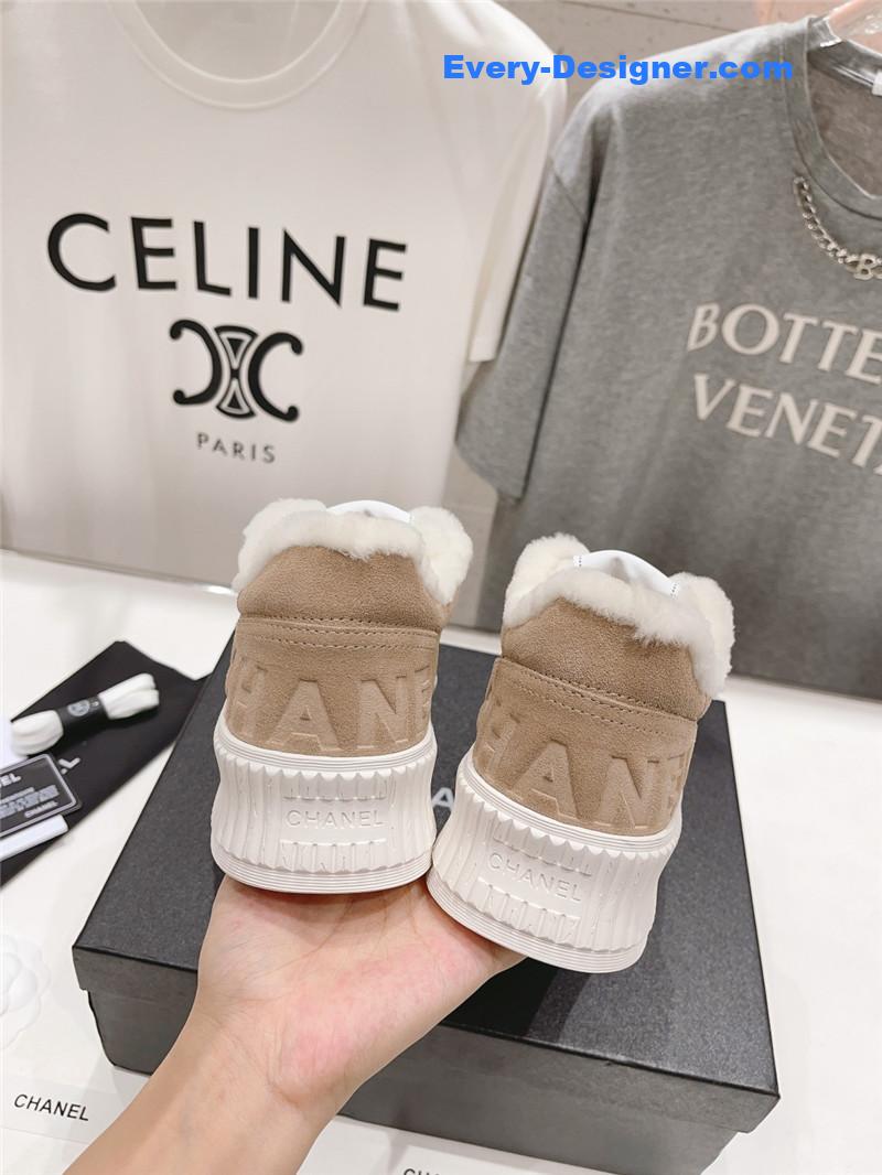 Ch**el panda colorblock thick-soled biscuit shoes