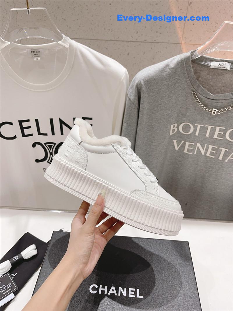 Ch**el panda colorblock thick-soled biscuit shoes