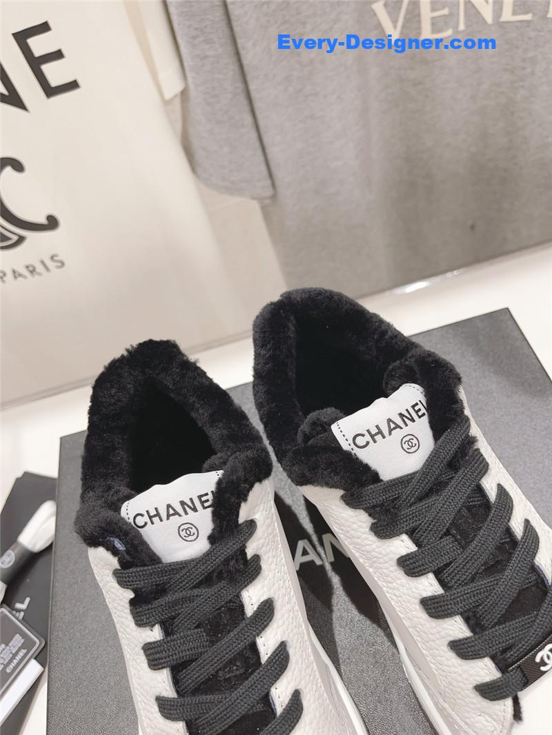 Ch**el panda colorblock thick-soled biscuit shoes
