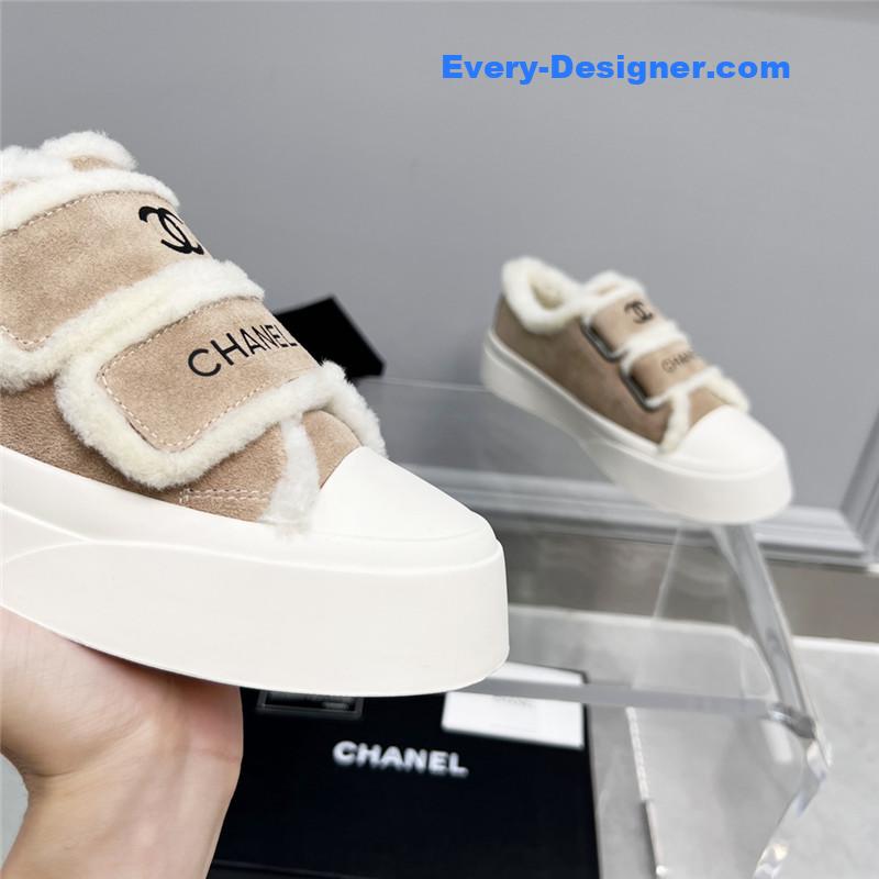 Ch**el fur integrated second-hand casual shoes
