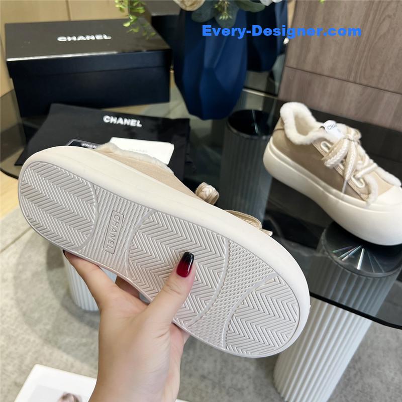 Ch**el new low top thick lace bread shoes