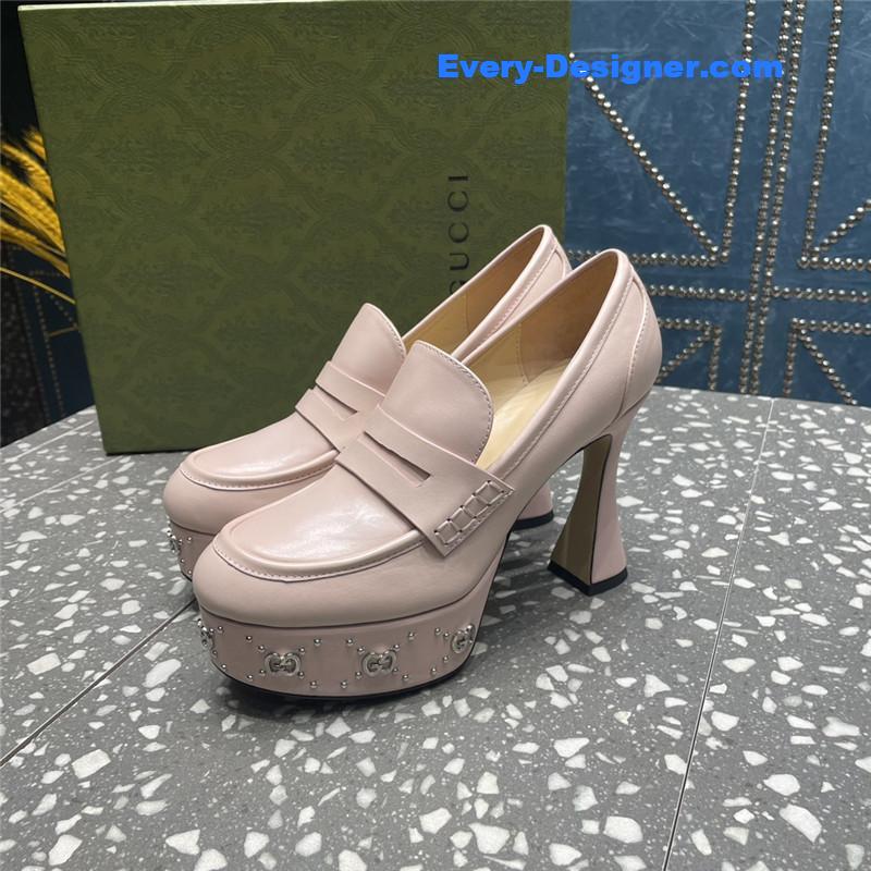 Gvc*1 gg stud platform loafers in pink
