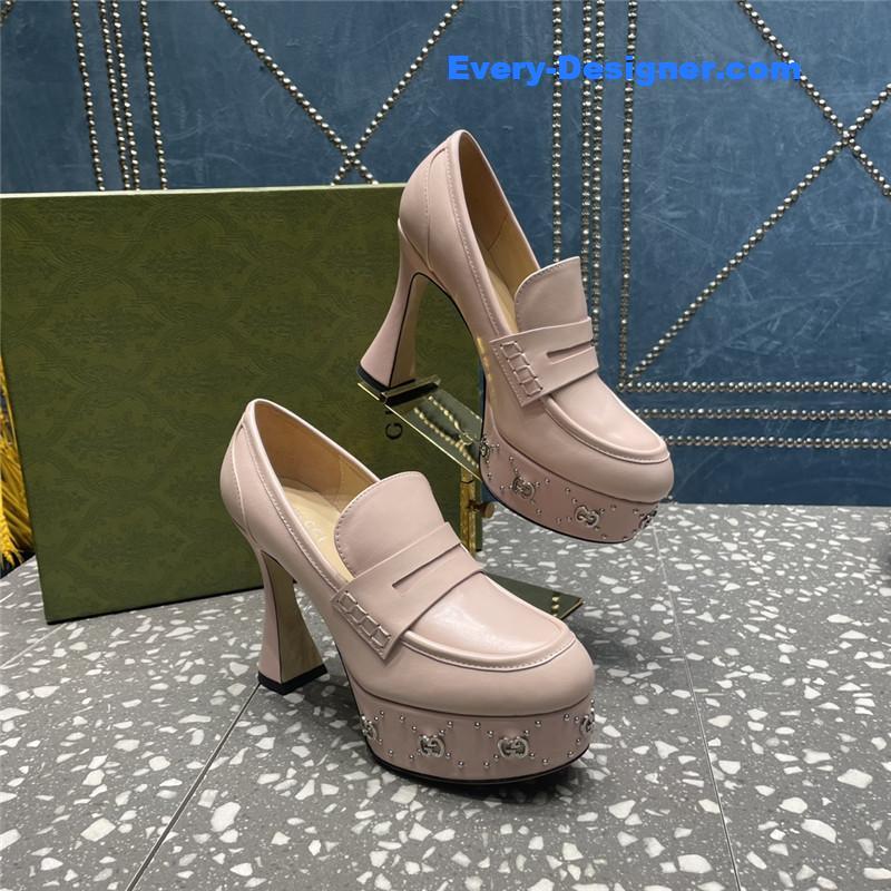 Gvc*1 gg stud platform loafers in pink