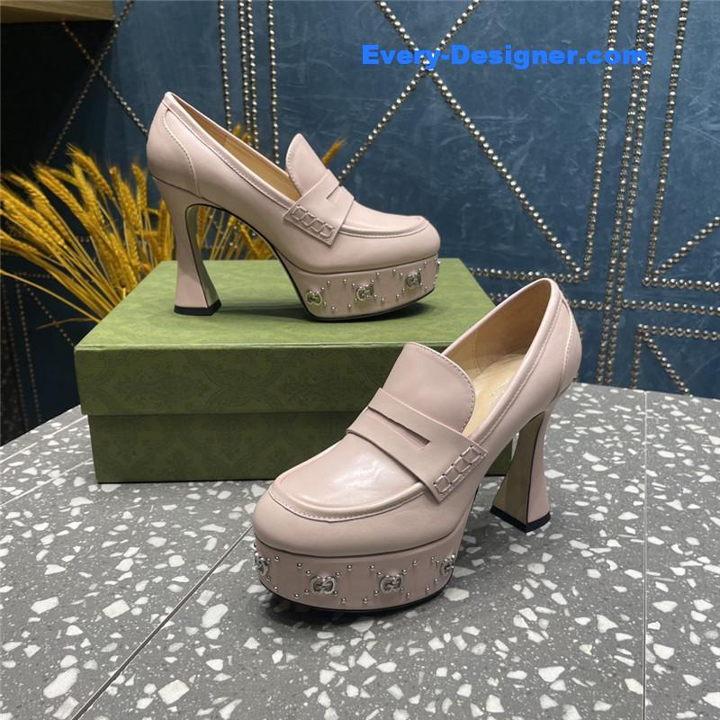 Gvc*1 gg stud platform loafers in pink