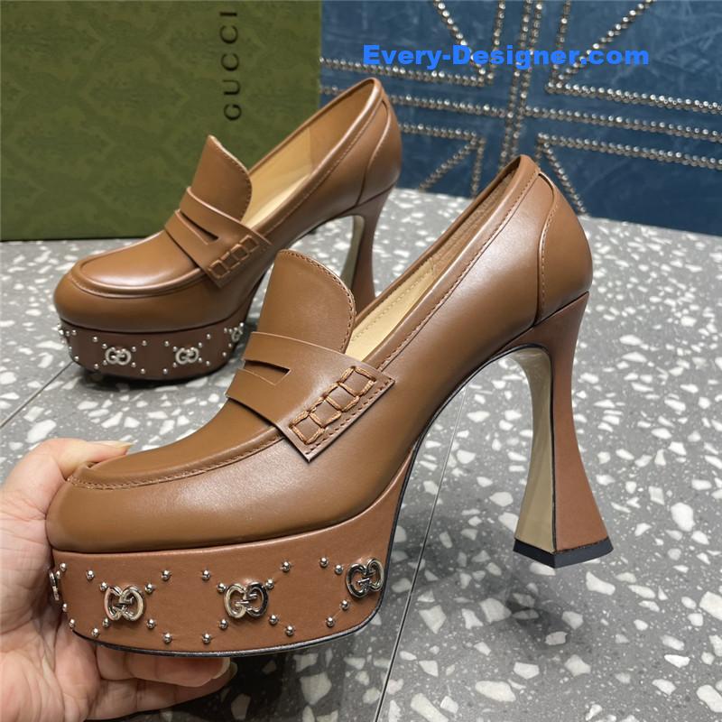 Gvc*1 gg stud platform loafers