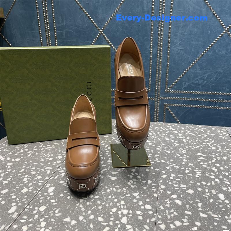 Gvc*1 gg stud platform loafers