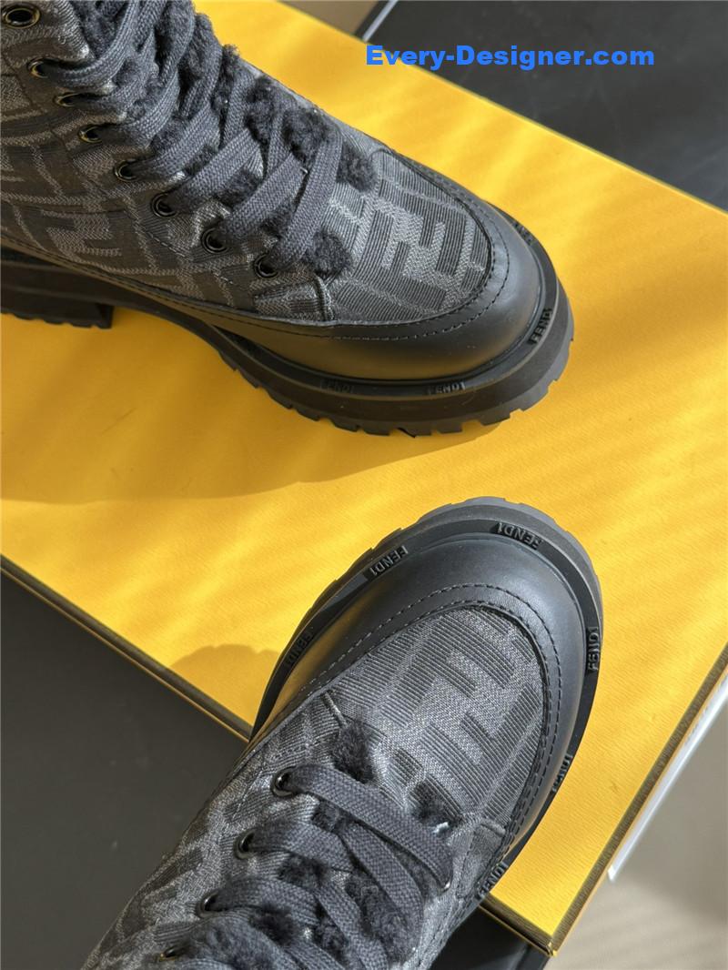 F**di signature ff-logo padded biker boots