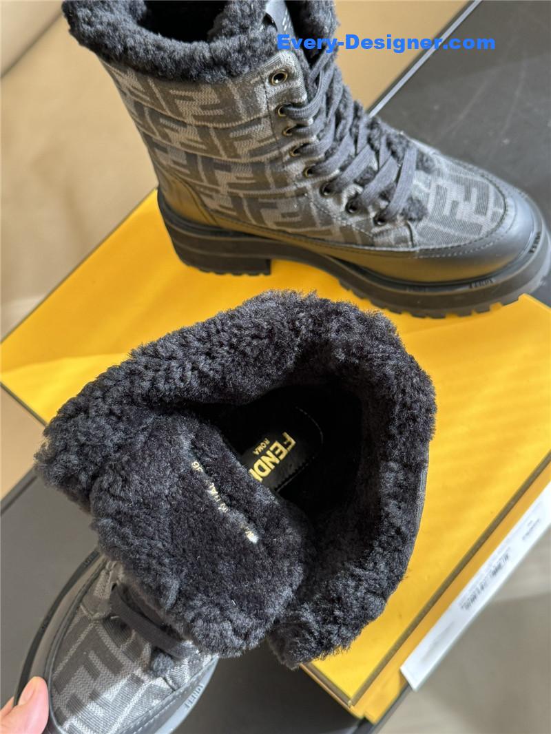 F**di signature ff-logo padded biker boots