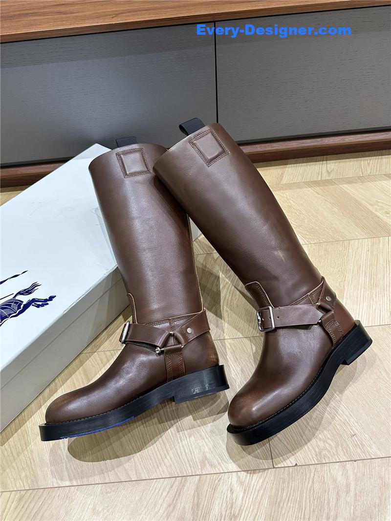 Bv*b*rry leather saddle high boots