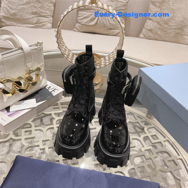 Pra*a monolith patent leather boots