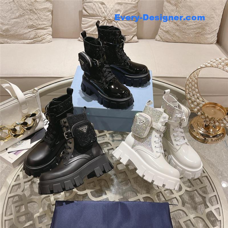 Pra*a monolith pouch leather boots
