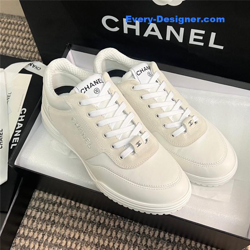 Ch**el cc logo white sneakers