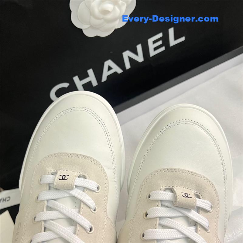 Ch**el cc logo white sneakers