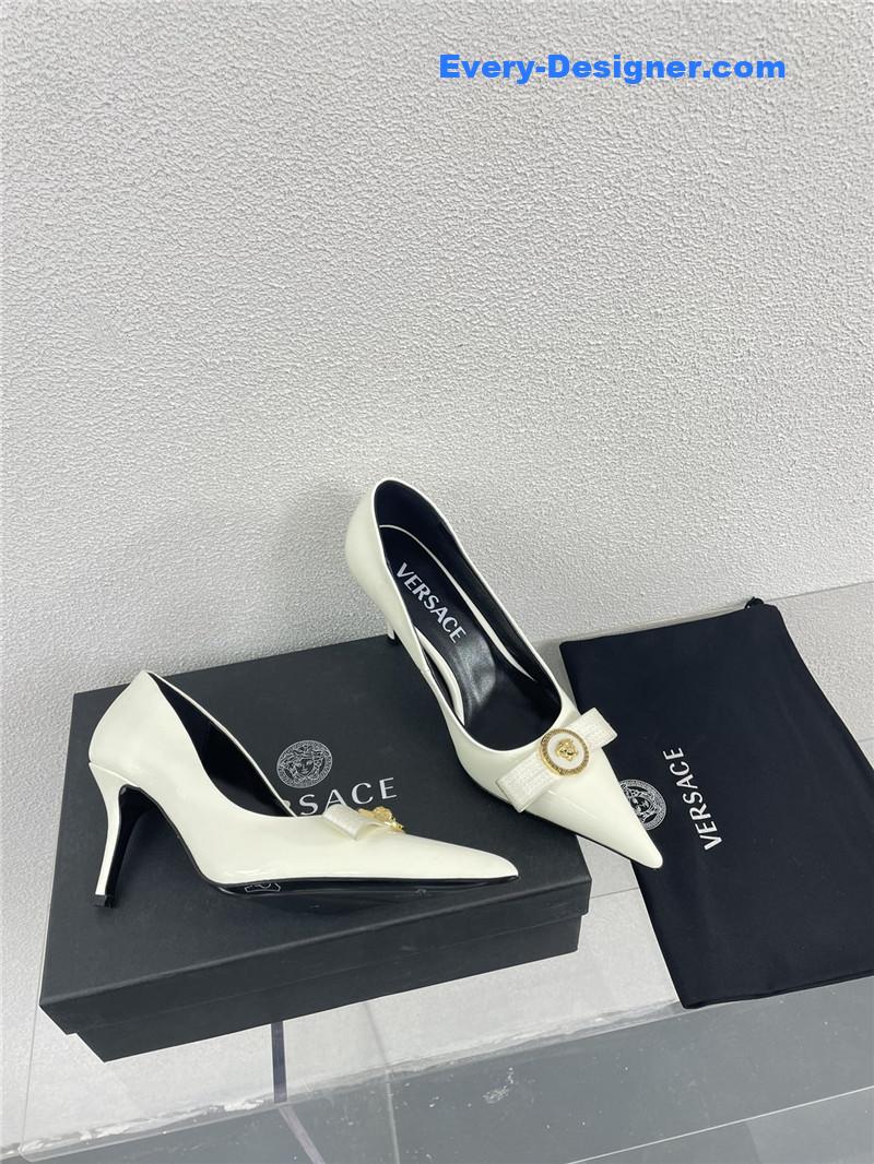 Versace patent leather high heel shoes