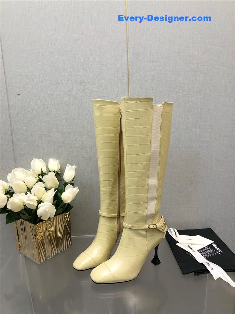 Ch**el new crocodile pattern high heel boots