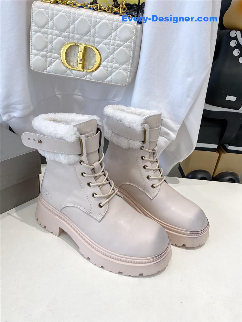 UGG Shearling Lace-Up Boots Gray