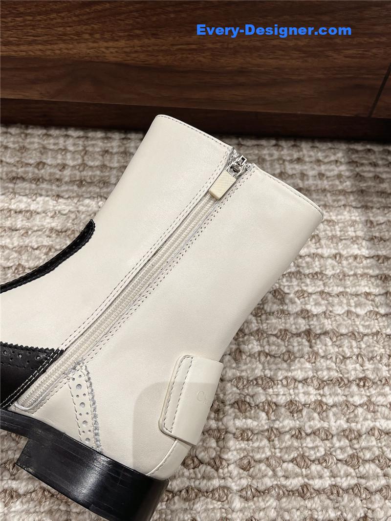 D10r d-folk white black ankle boots