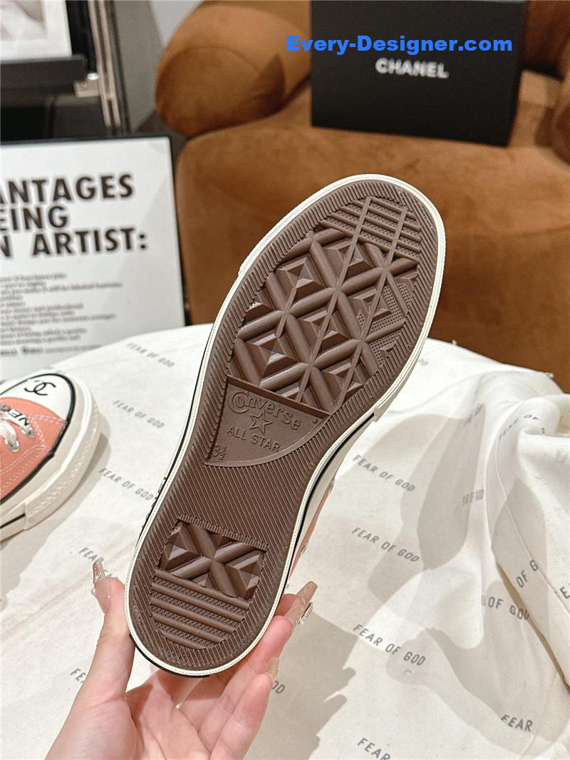 Ch**el co-branded converse canvas shoes