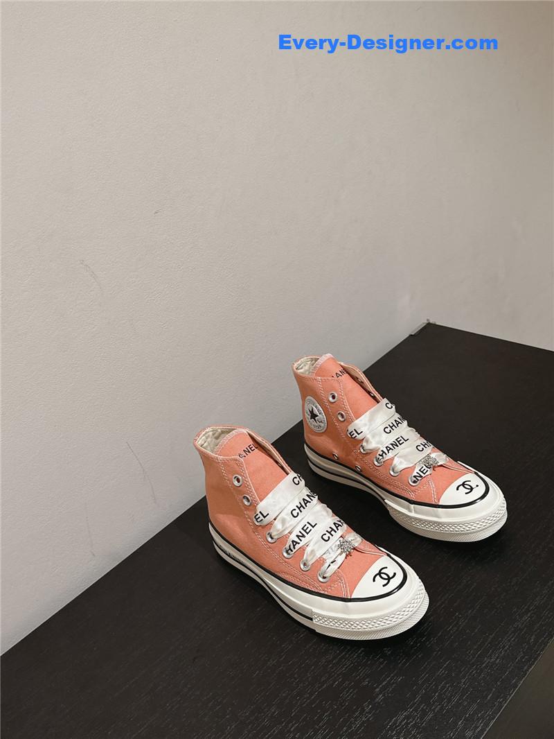 Ch**el co-branded converse canvas shoes
