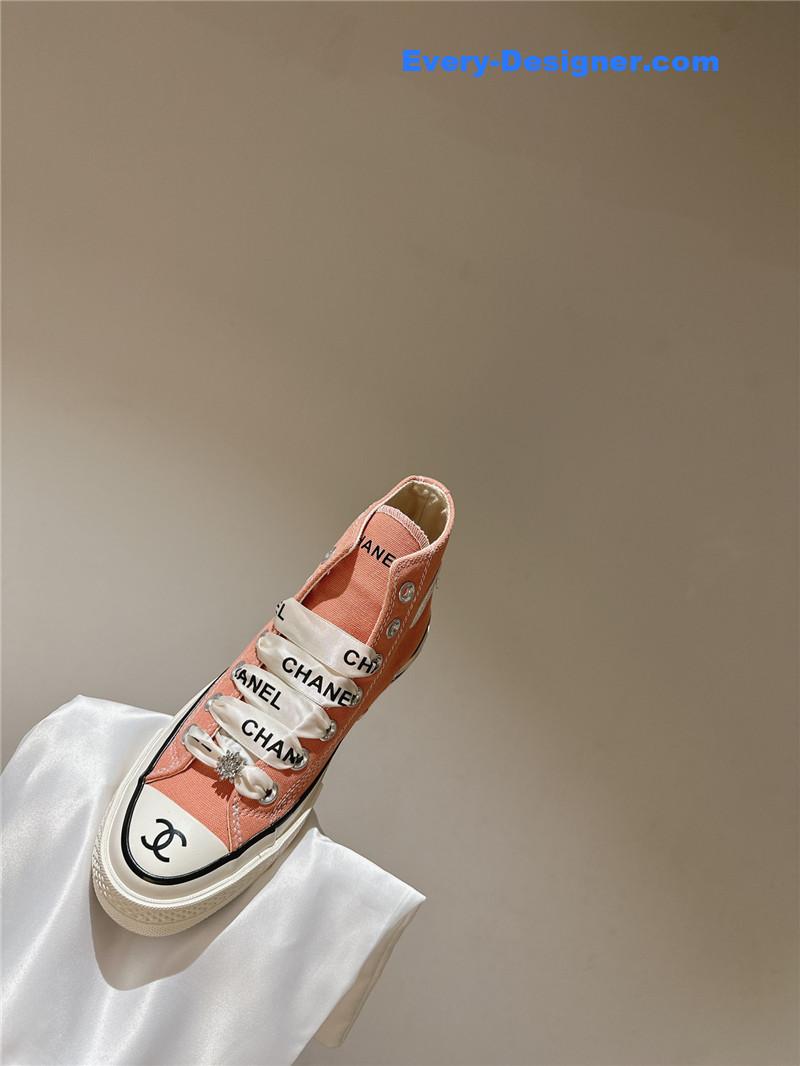 Ch**el co-branded converse canvas shoes