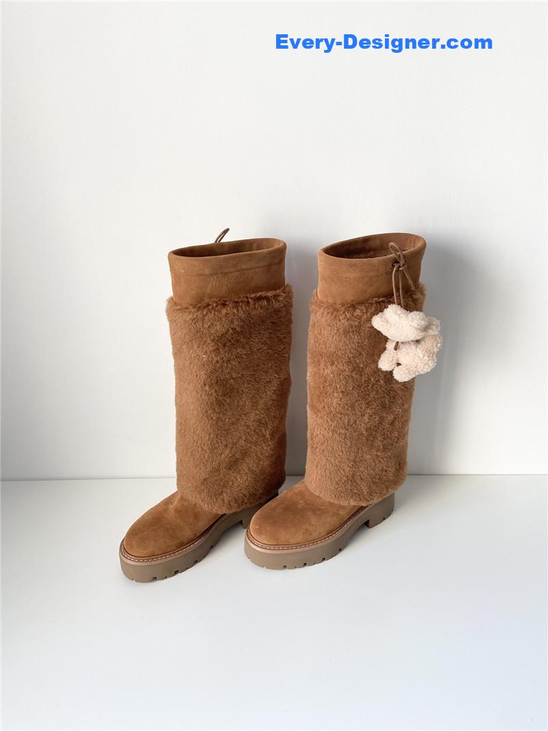 Ce1i*e suede bulky high boot in brown