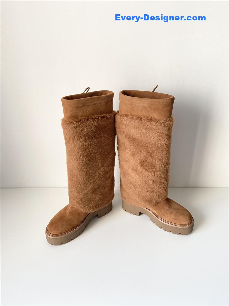 Ce1i*e suede bulky high boot in brown