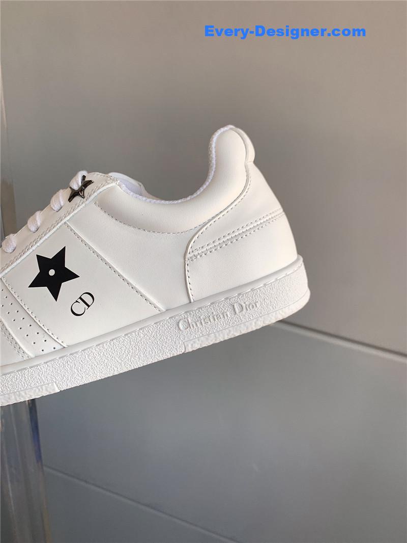 D10r cd star calfskin sneakers white