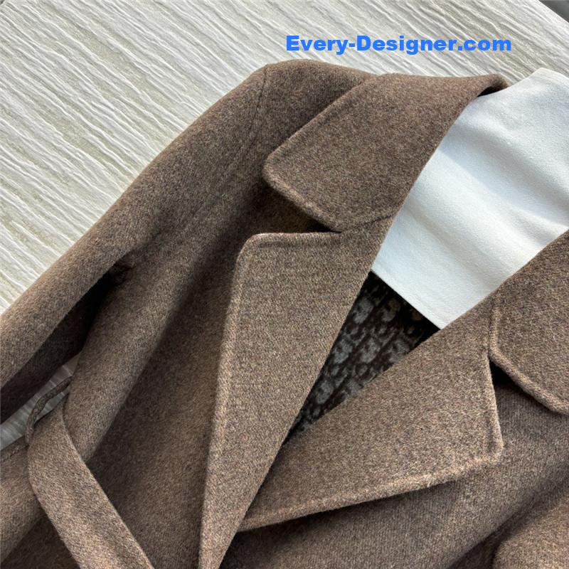 D10r logo jacquard lapel wool cashmere coat replicas clothes