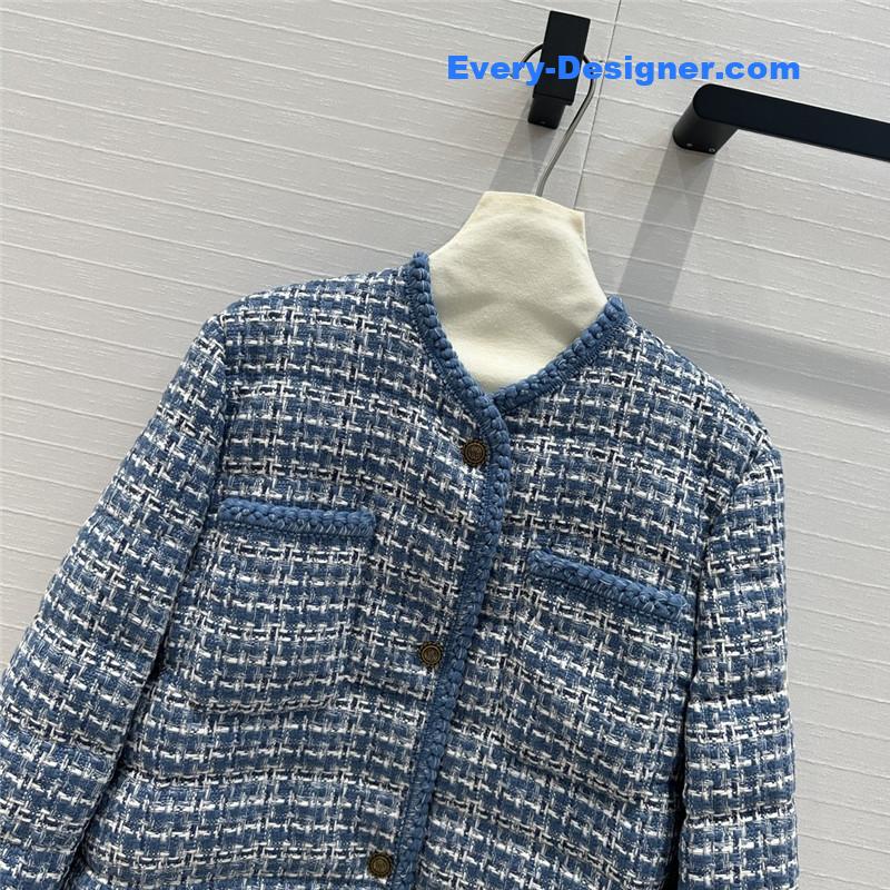 Moncler tweed woven jacket down jacket replica clothes